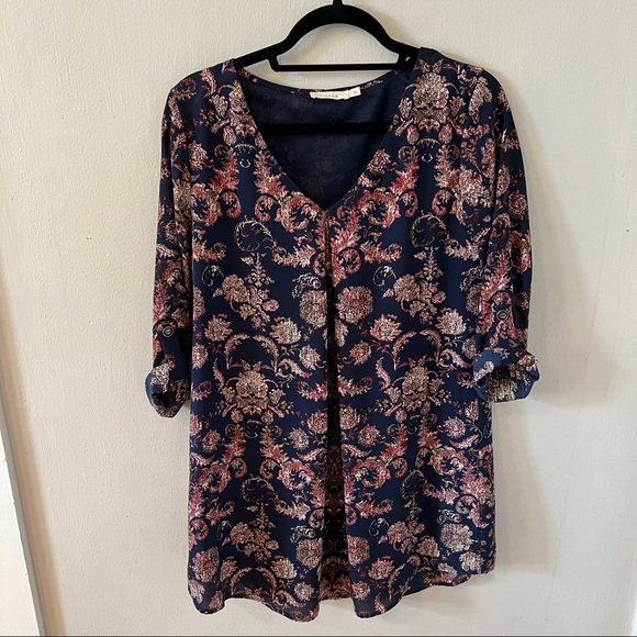 Lush Long Sleeve Dress - Paisley - Picture 2 of 8